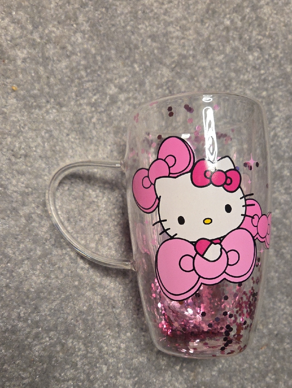 Hello Kitty Pink Bow Glitter Mug